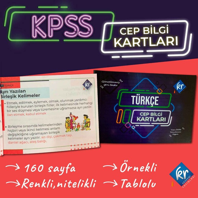 KPSS Türkçe Tarih Coğrafya Vatandaşlık Cep Bilgi Kartları Seti - Thumbnail